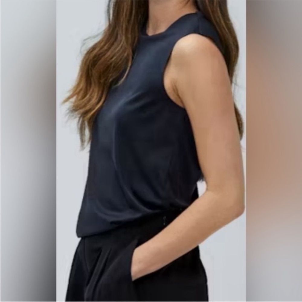 Ministry of Supply Luxe Touch Tank Black XXS NWT